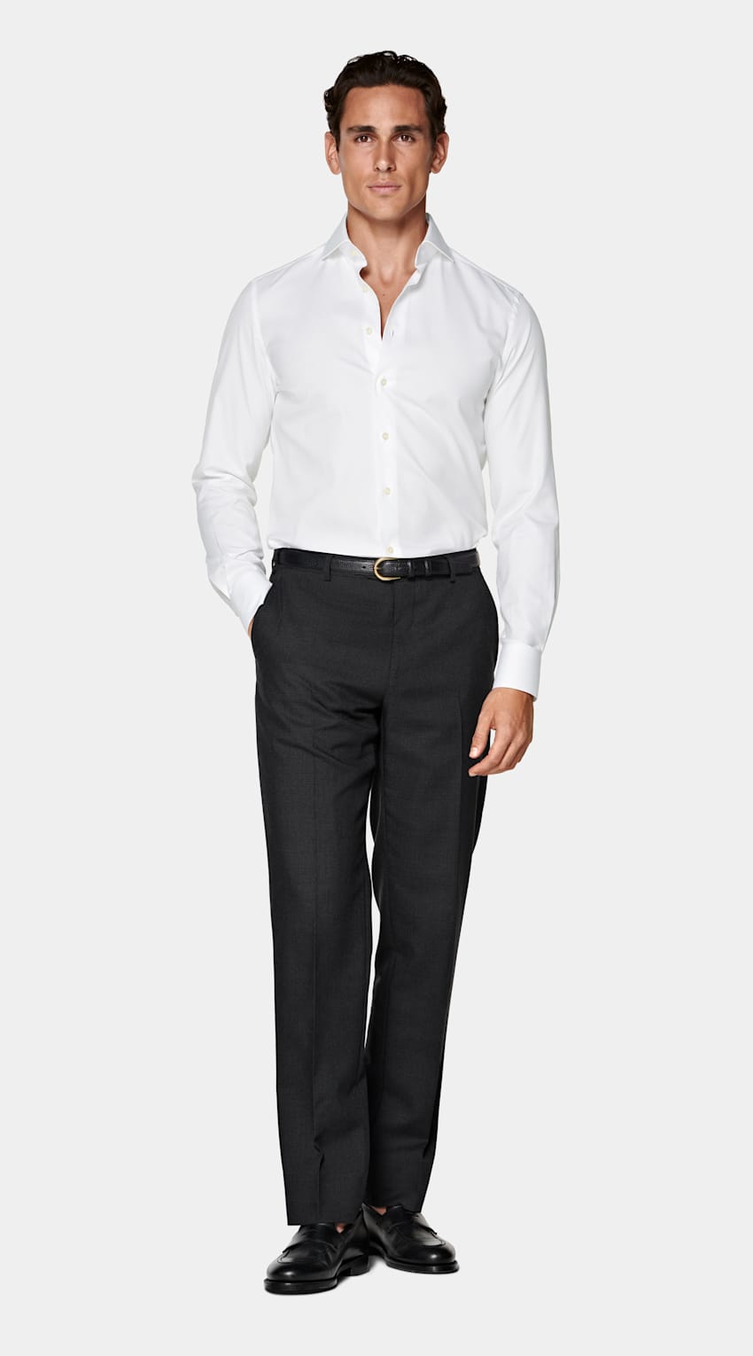 Camisa branca com colarinho cutaway | MC101