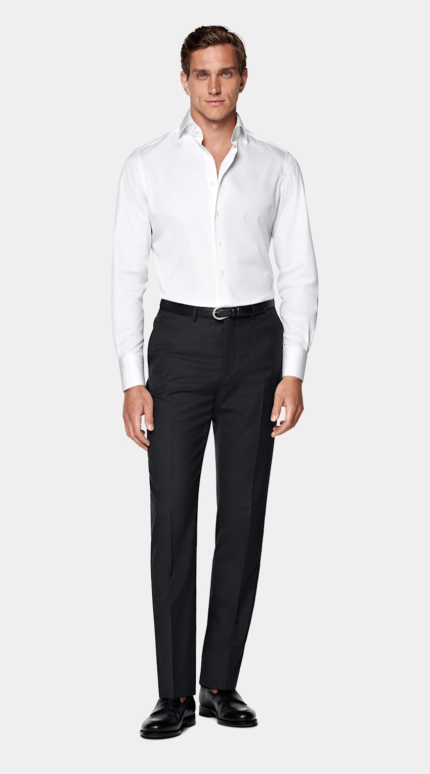 Camisa branca com colarinho aberto | MC005