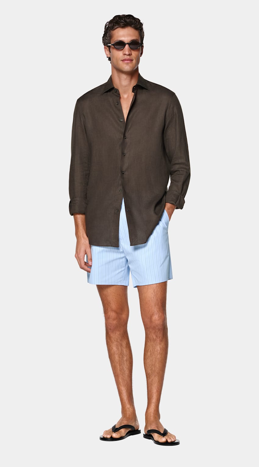 Camisa castanha-escura | MC078