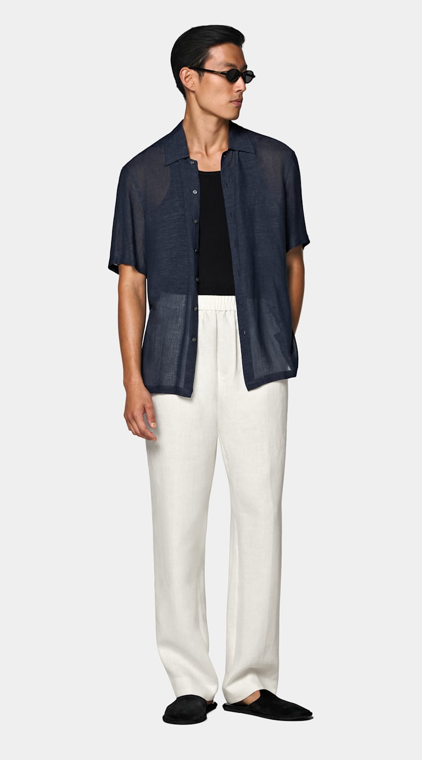 Camisa azul-marinho | MC108