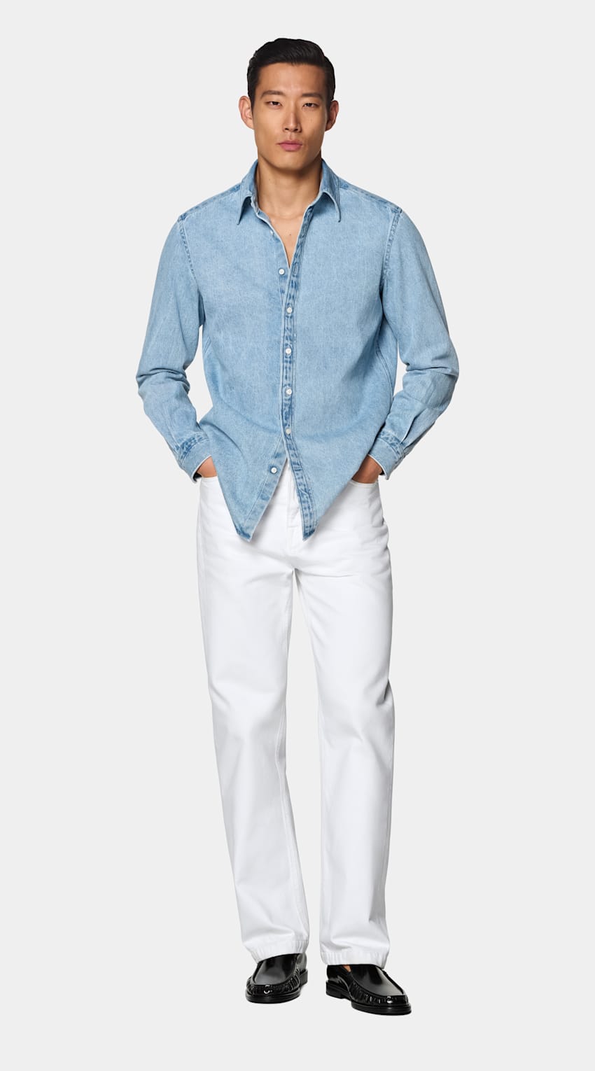 Camisa azul-clara | MC004
