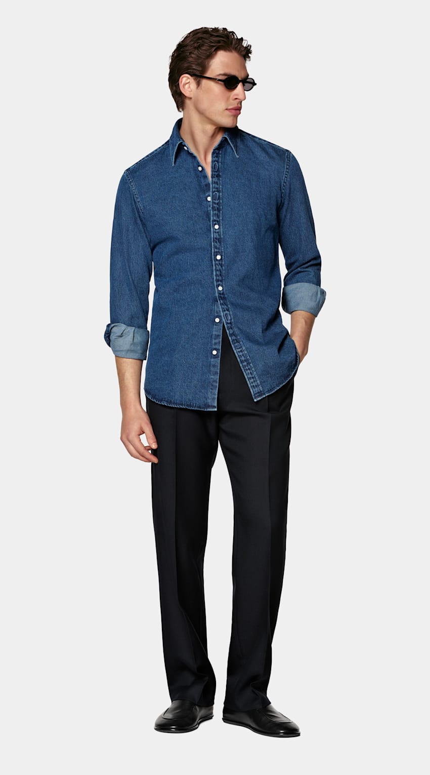 Camisa azul-marinho | MC039