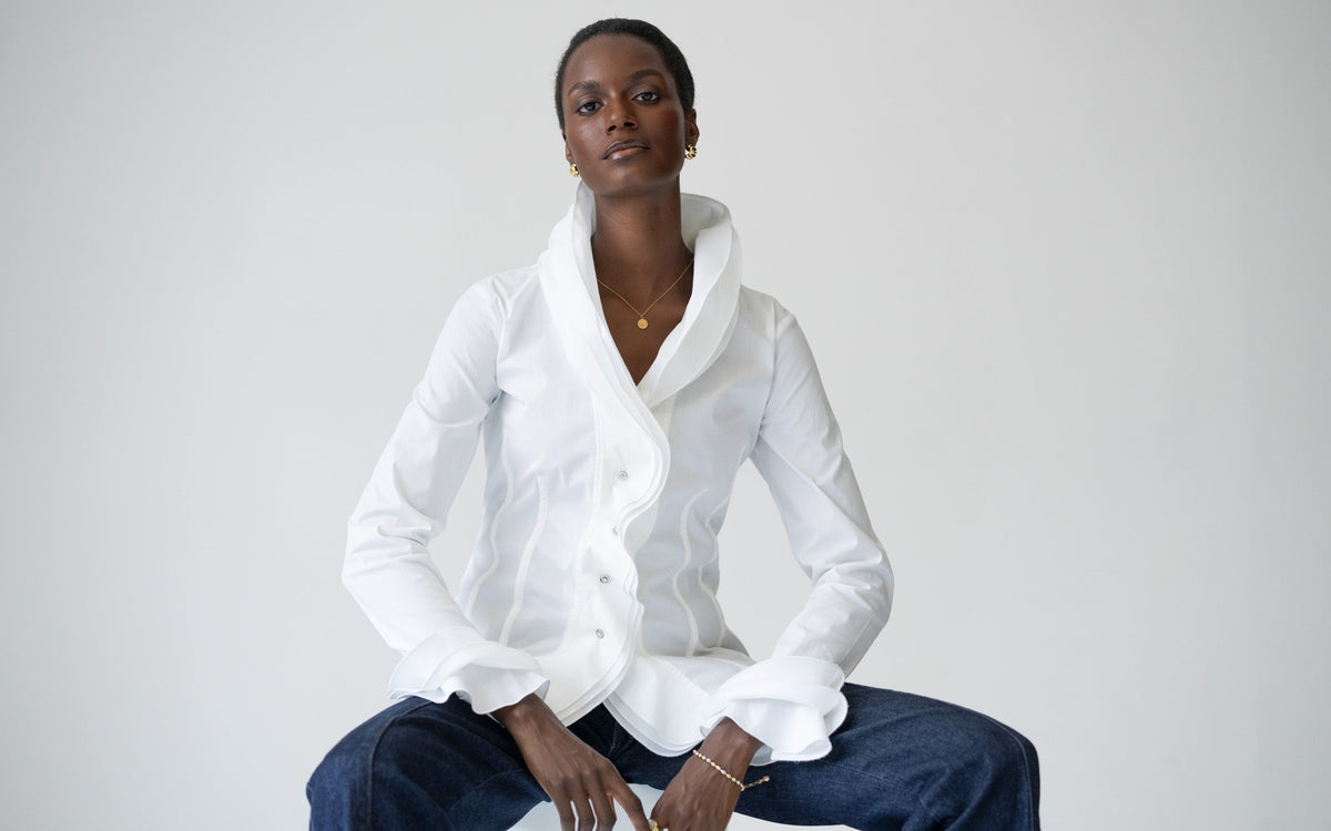 Camisa Isabella — Branca | Popelina de algodão