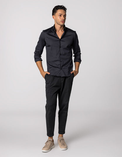 CAMISA SLIM FIT SOFT TOUCH PRETA