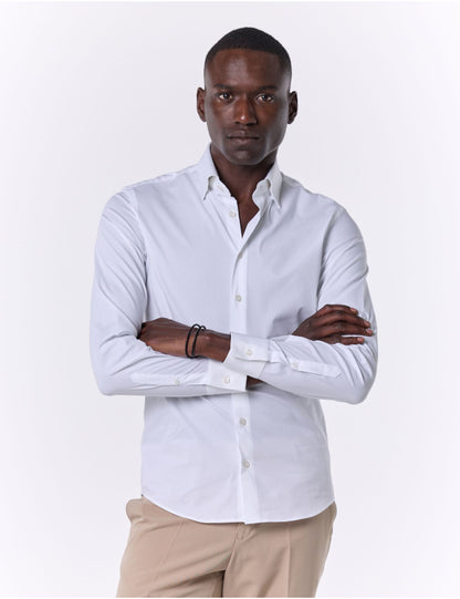 Camisa T-Shirt Slim Fit Homem em Algodão com Elastano