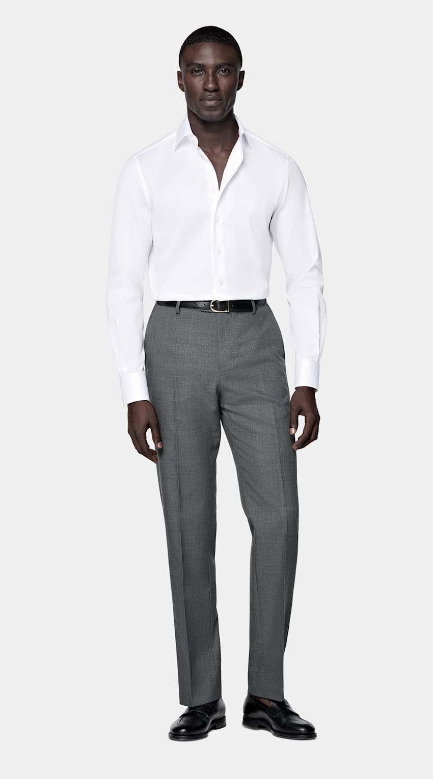 Camisa branca com colarinho aberto | MC001