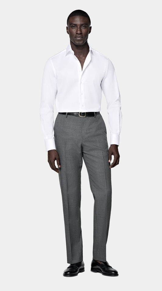 Camisa branca com colarinho aberto | MC001