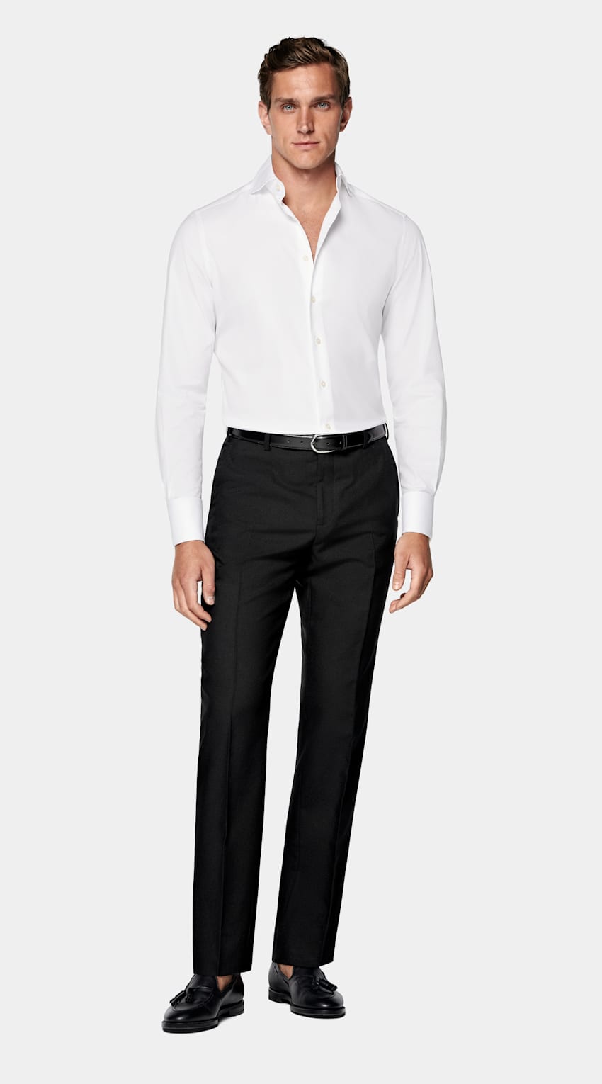 Camisa branca com colarinho cutaway | MC131