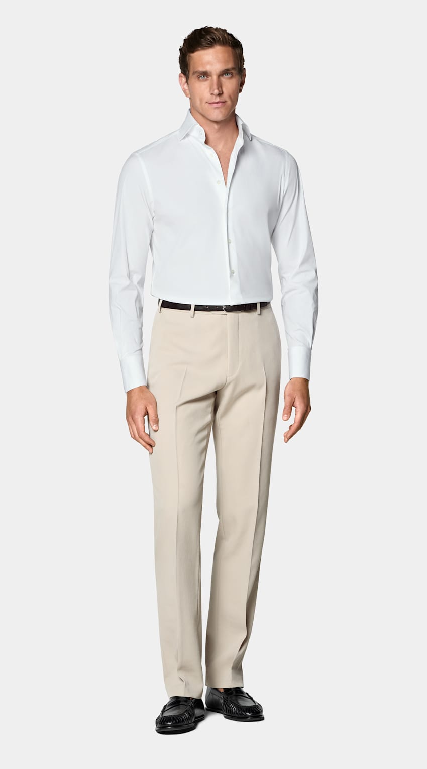 Camisa branca com colarinho aberto | MC044