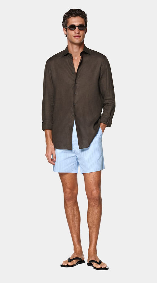 Camisa castanha-escura | MC078