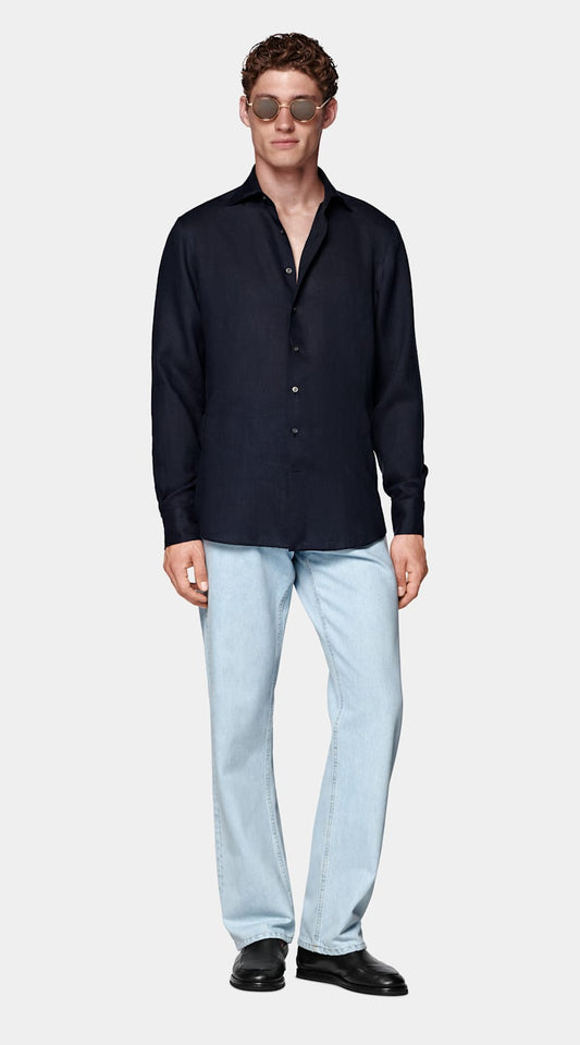 Camisa azul-marinho | MC097