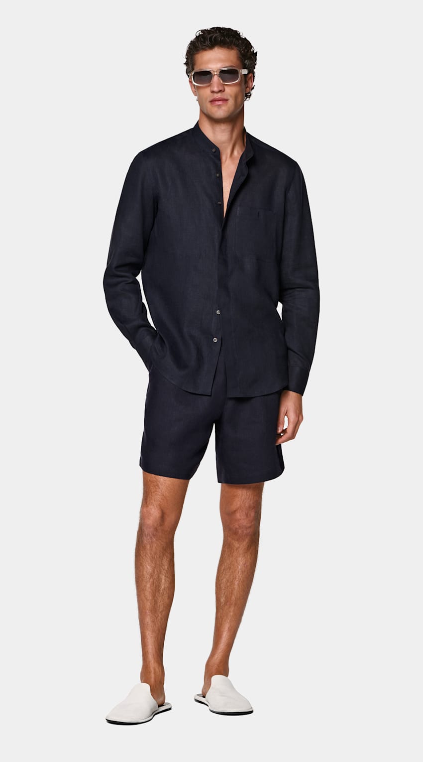 Sobrecamisa azul-marinho | MC112