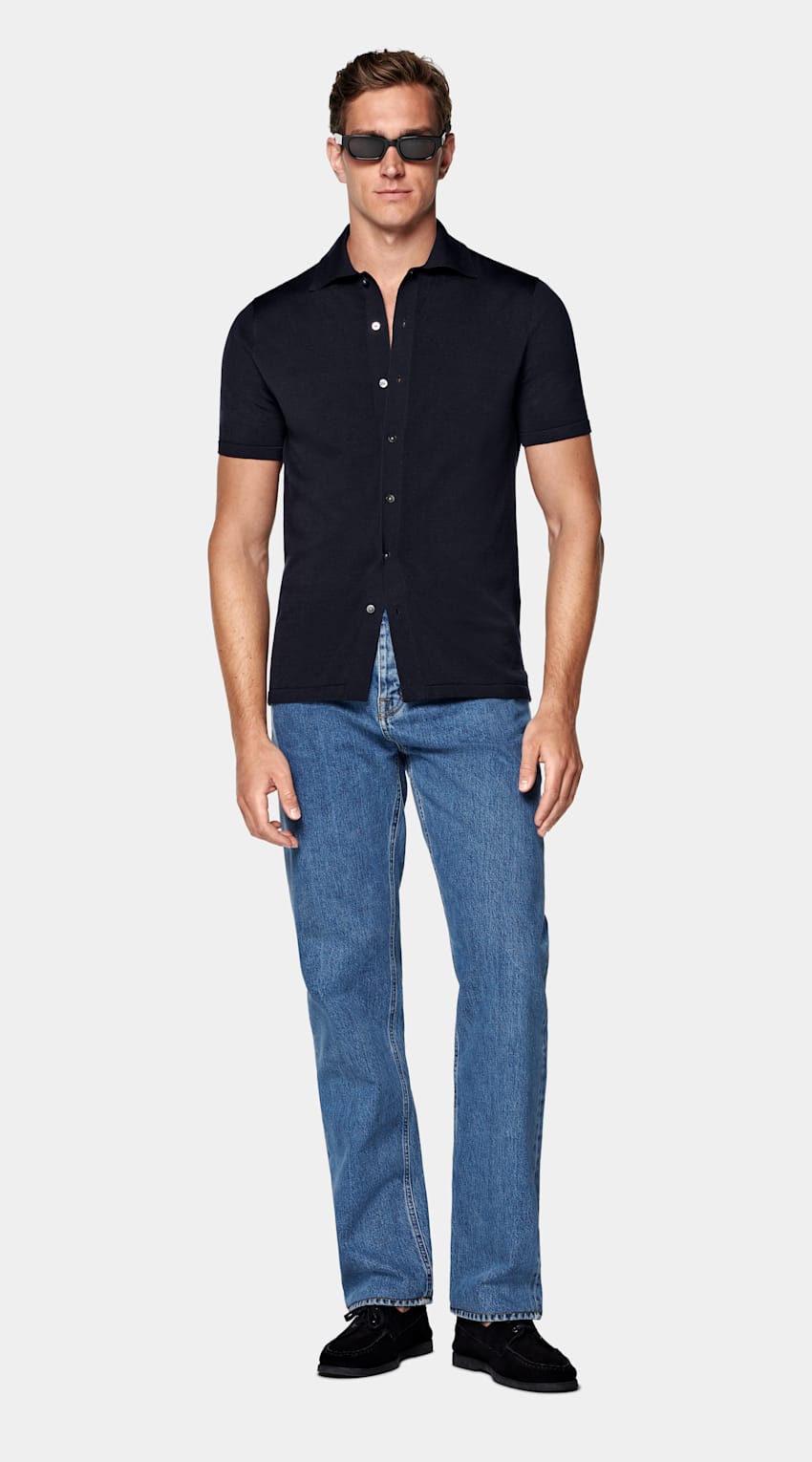 Camisa azul-marinho | MC144