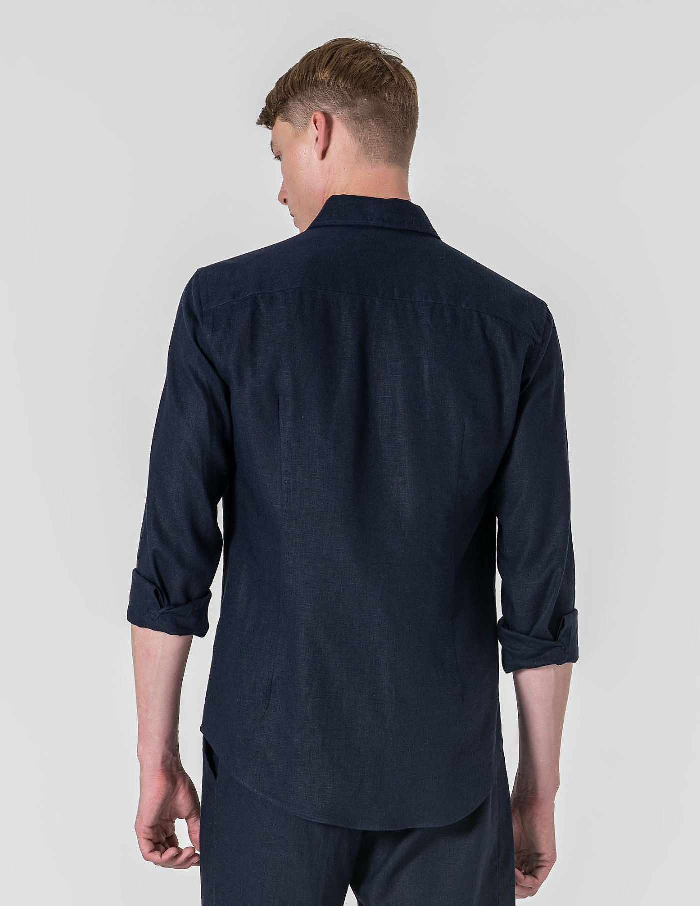 CAMISA DE LINHO AZUL MARINHO