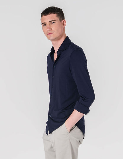 White shirt with wide collar