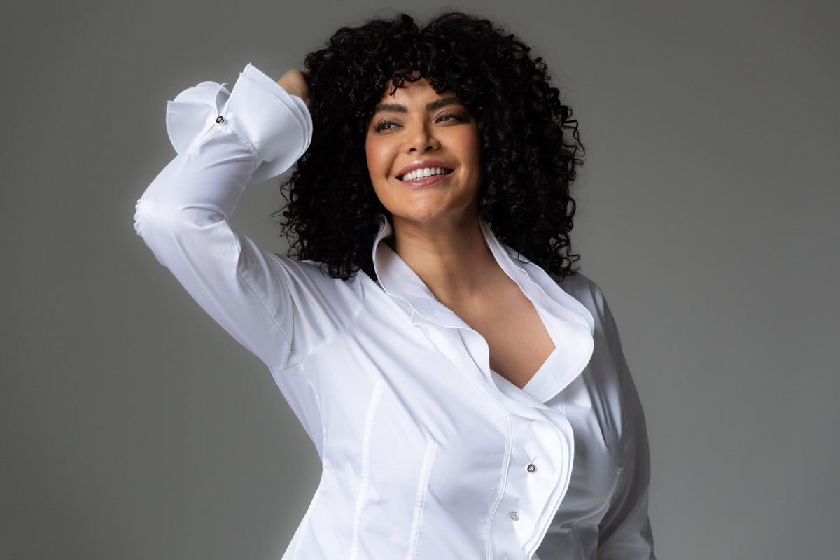 Camisa Isabella Curve — Branca | Popelina de algodão
