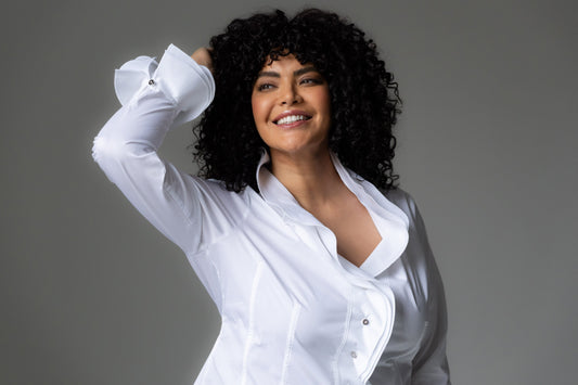 Camisa Isabella Curve — Branca | Popelina de algodão