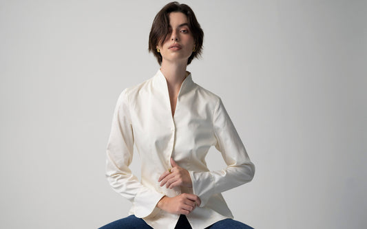 Camisa Aria — Creme | Cetim de algodão