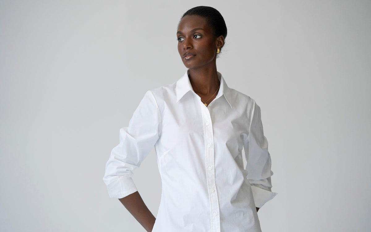 Camisa Colleen — Branca | Popelina de algodão