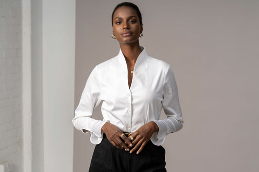 Camisa Aria — Branca | Cetim de algodão