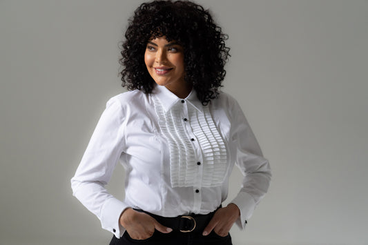 Camisa Antoinette Curve — Branca | Popelina de algodão