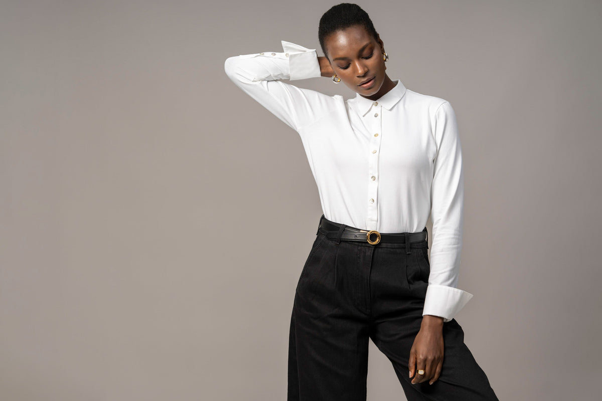 Camisa Patricia — Branca | Jersey de algodão
